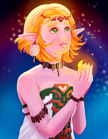 Princess Zelda TOTK One of my favorite artworks, despite the fact that it never really sells. I just love the expression of hope!