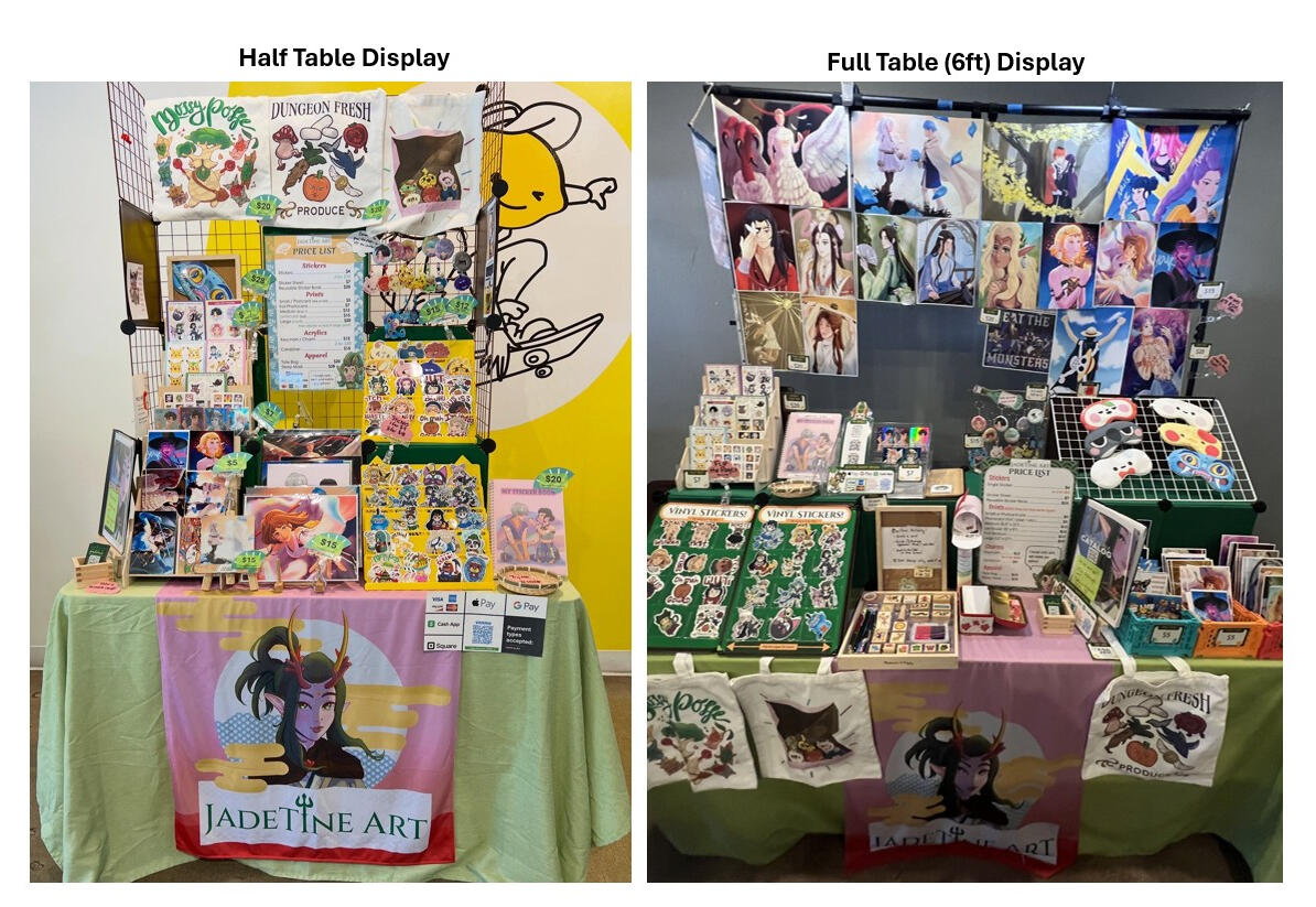 Half and Full Table Displays for Jadetine Art