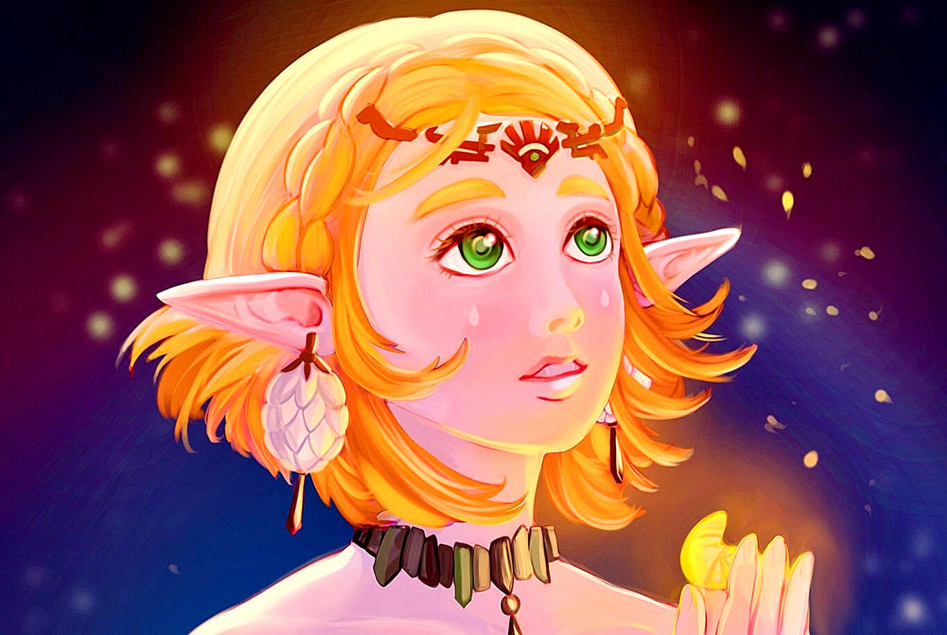 Making art to celebrate my fandoms! TOTK Princess Zelda, January 2025