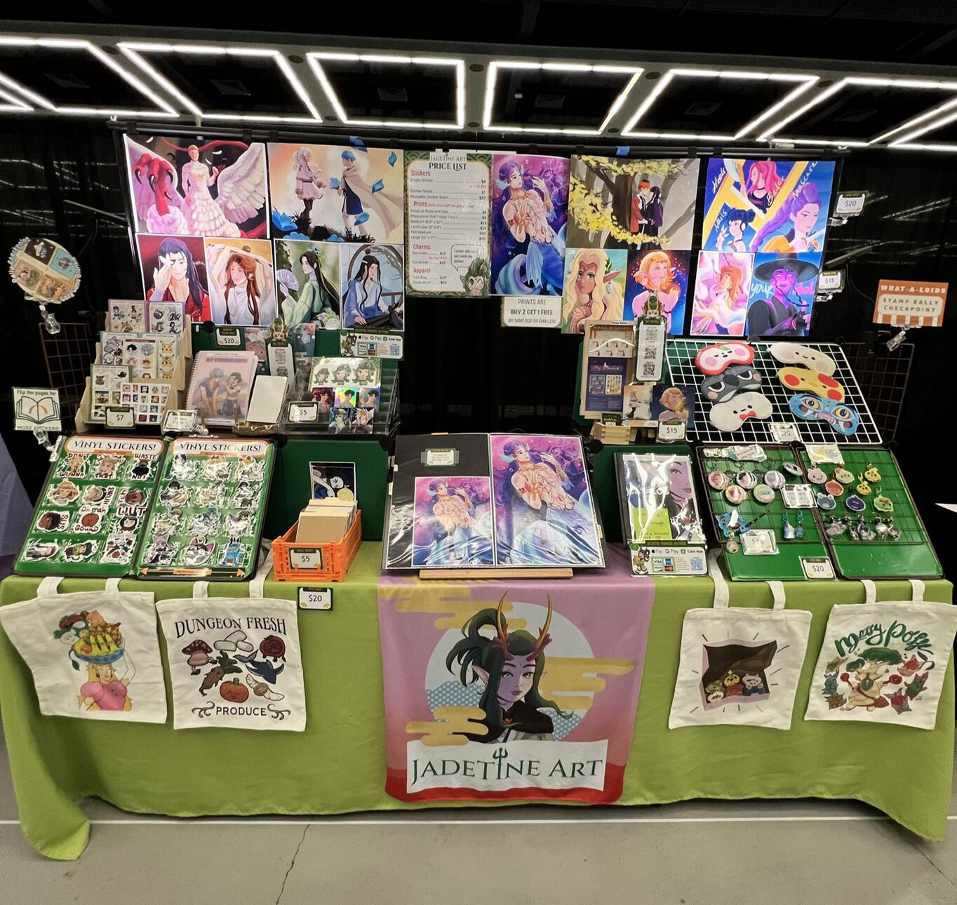4ft, 6ft, and 8ft Displays for Jadetine Art